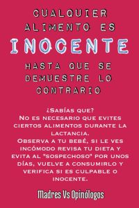 alimentos durante la lactancia