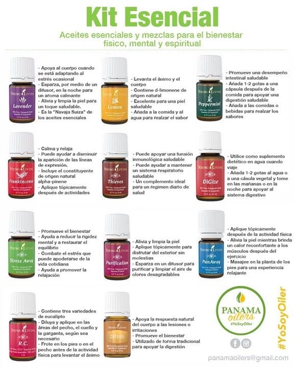 uso de aceites esenciales